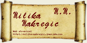 Milika Makregić vizit kartica